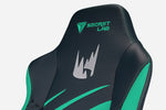 View of the headrest of the League of Legends LEC Edition Secretlab TITAN Series Gaming Chair